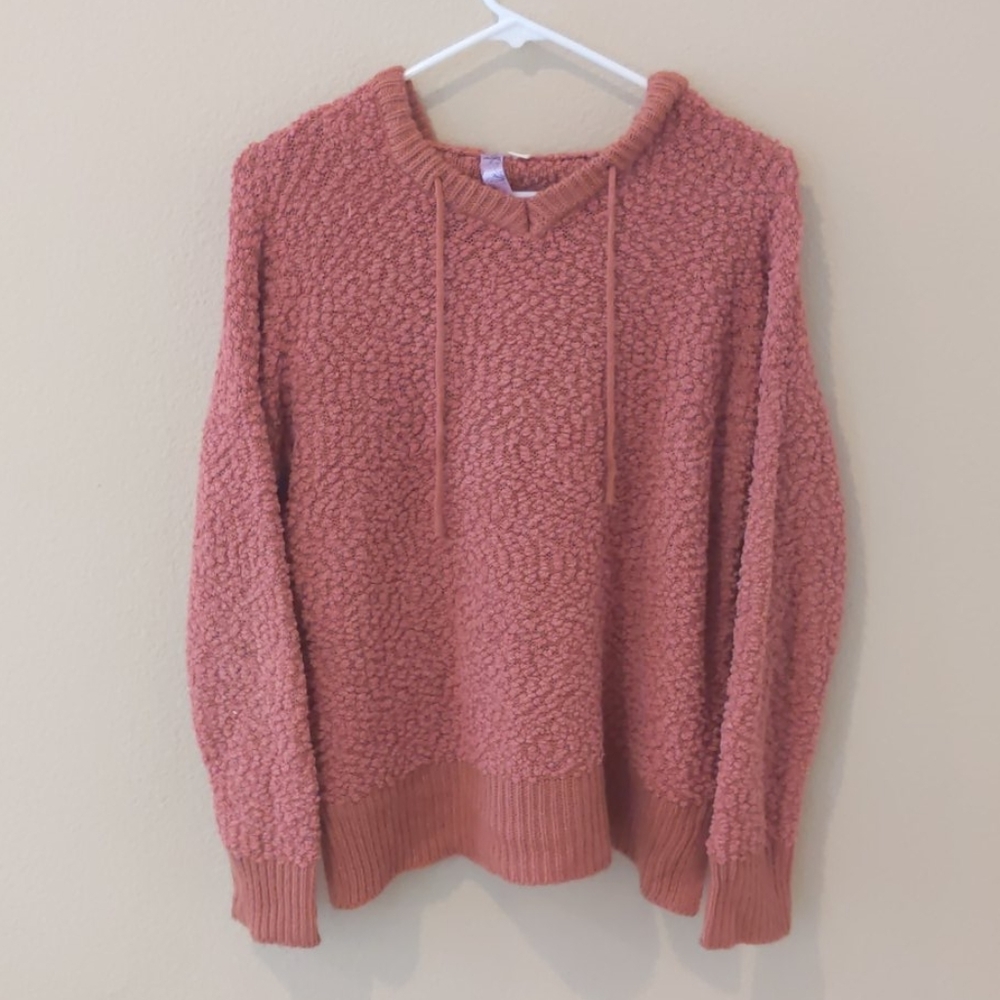 Salmon Hooded Sweater